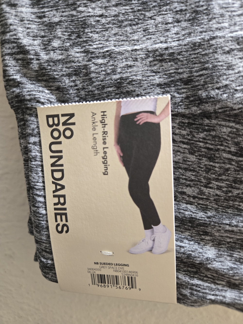 No Boundaries Gray Marled Leggings - Picture 3 of 4